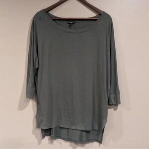 💚 5/$25 Express Dolman Sleeve Tunic Shirt Womens Small Olive Green Cotton Modal